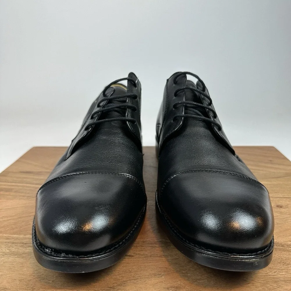 New Mens Belvedere Duke Cap Toe Oxfords Leather Black Dress Shoes Size 14 D‎